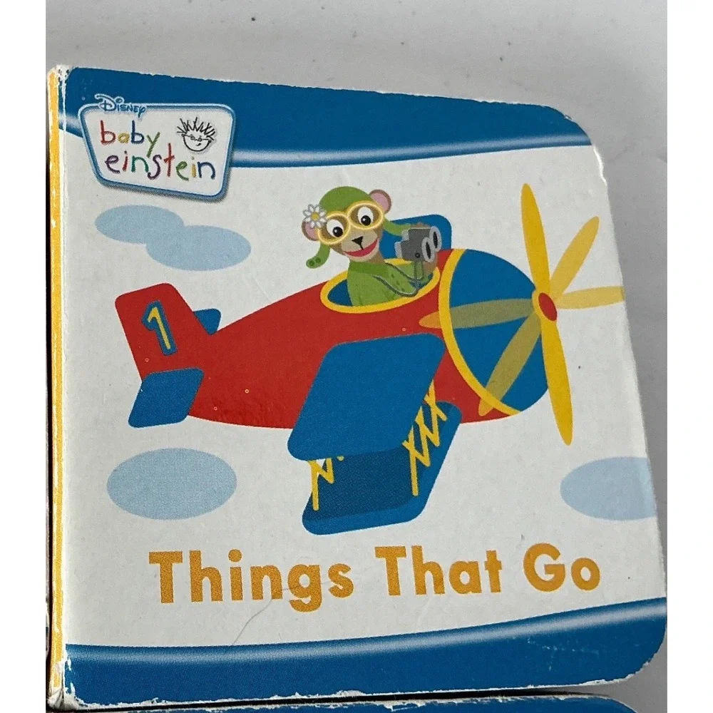 Baby Einstein Board Books Set of 6 Chunky‎ Educational Toddler Books 3x3 Multi